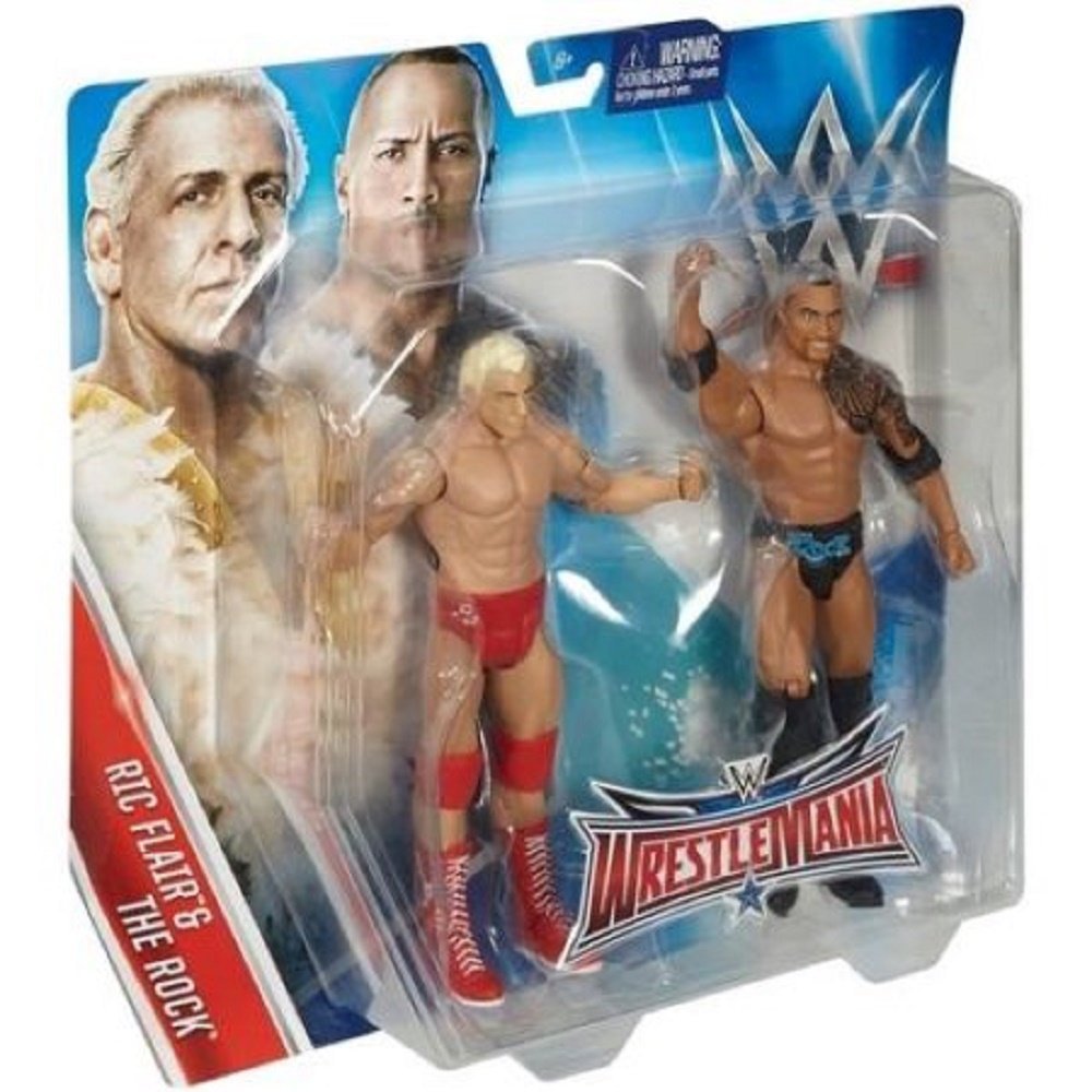 WWE Wrestlemania 32 Ric Flair and The Rock Figure (2 Pack)