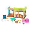 Li'l Woodzeez - Post 'n Pizza Shop Dollhouse Playset with 18 Pieces, Restaurant Furniture, Post Office Accessories & Pretend Food - 3+ Years