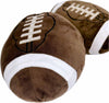 GiftExpress 2-Pack Football Plush Pillow, 12” Soft Stuffed Throw Cushion with Embroidered Laces, Brown/White Football?Shaped Décor for Game Day, Kids’