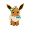 Pokémon PKW3667-20 cm Plush - Eevee with Flower Crown, Official Plush