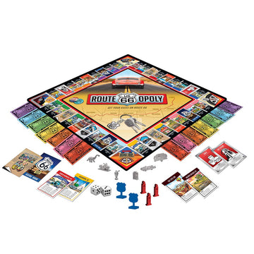 MasterPieces Opoly Board Games - Route 66 Opoly - Officially Licensed Board Games for Adults, Kids, & Family