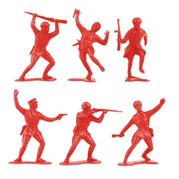 BMC Classic Marx Russian Plastic Army Men - Red 36pc WW2 Soldier Figures US Made