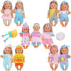 10 Sets for 10-11-12 Inch Baby Doll Clothes Dress Newborn Baby Doll Accessories Gown Costumes Outfits with Schoolbag Kitchen Toy Xmas Present