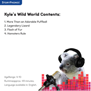 STORYPHONES StoryShield, Pinna Screen-Free Audio Storytelling Disk, Kyle's Wild World