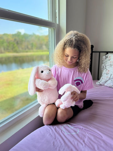 Mother & Baby Stuffed Rabbit Plush Set | Super Soft Bunny Stuffed Animal | Cute Plushies for Kids Bedroom | 15" Stuffed Animals for Girls & Boys |