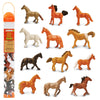 Safari Ltd. Horses TOOB - 12 Hand-Painted Mini Figurines Including Friesian, Haflinger, Stallion, Bay, Chestnut, Jutland, Trakehner, Clydesdale