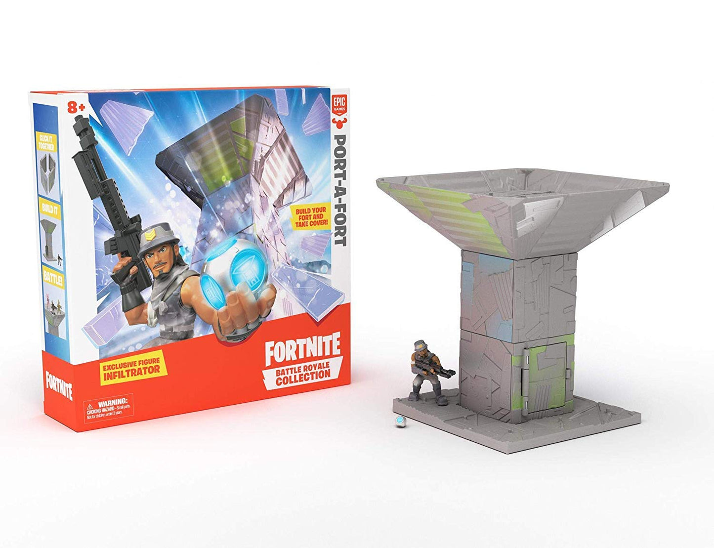 Fortnite Battle Royale Collection: Port-A-Fort Playset & Infiltrator Figure