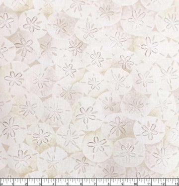 Timeless Treasures Fabrics Beach Dreams, Take Me Away Packed Sand Dollars On Beach Sand