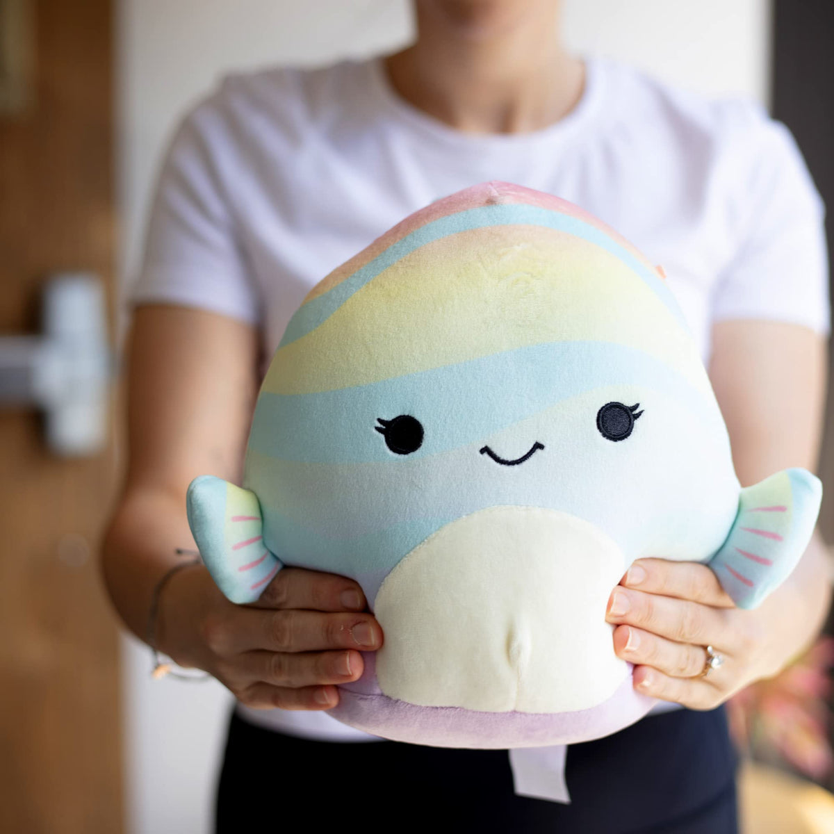 Squishmallows 8" Canda The Rainbow Fish - Officially Licensed Kellytoy Plush - Collectible Soft & Squishy Stuffed Animal Toy - Add to Your Squad -