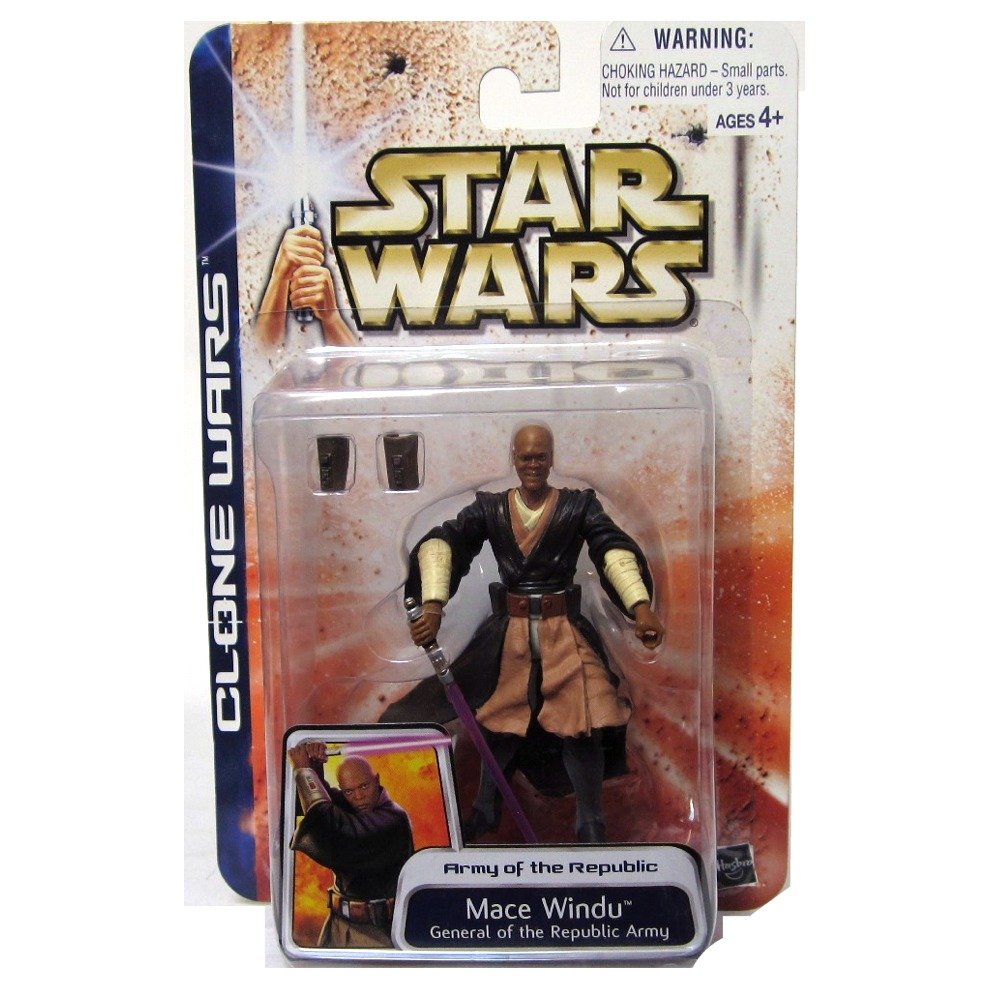Star Wars Attack of The Clones Figure: Mace Windu (Clone Wars)
