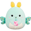 Squishmallows Original 8in Connie the Emerald Moth Drinking Pink Lemonade - Official Jazwares Plush (Little)
