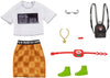 Barbie Storytelling Fashion Pack of Doll Clothes Inspired by Super Mario: Graphic Tee, Patterned Skirt & 6 Accessories Dolls, Gift for 3 to 8 Year