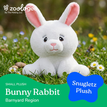 The Petting Zoo Bunny Rabbit Stuffed Animal Plushie, Gifts for Kids, Snugletz Zoologee Plush Toy, 7 in