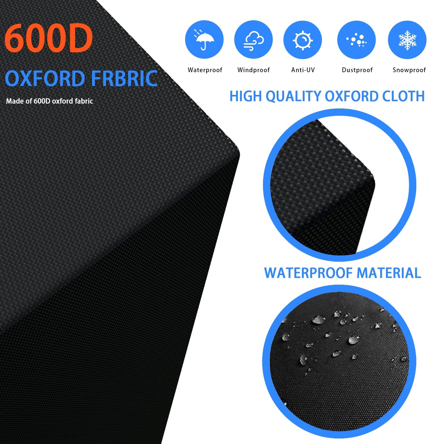 4x4 Feet Square Sandbox Cover Waterproof 600D Oxford Cloth PVC Coating Rainproof Anti UV Heavy Duty,for Kids Outdoor Protect Sandbox Sand
