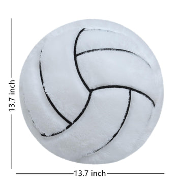 CHORONMO Volleyball Plush Pillow - Fluffy Stuffed Sports Toy Gift for Kids, Durable Sofa Throw Pillow for Bedroom Home Decor