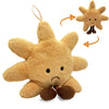 JoyAmigo Happy and Sad Sun Plush Pillow, 13.4 Inch Sunshine Cushion