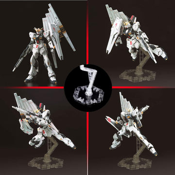 TWKUPWO Hobby Action Base Display Stand, Gundam Action Figure Stand - Compatible with MG, RG, HG Universal Models - Transparent 6 Set