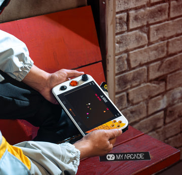 My Arcade Atari Gamestation Go: Rechargeable Battery, Over 200+ Preloaded Retro Video Games Including Pac-Man, Recharged, & Balls of Steel, Wi-Fi