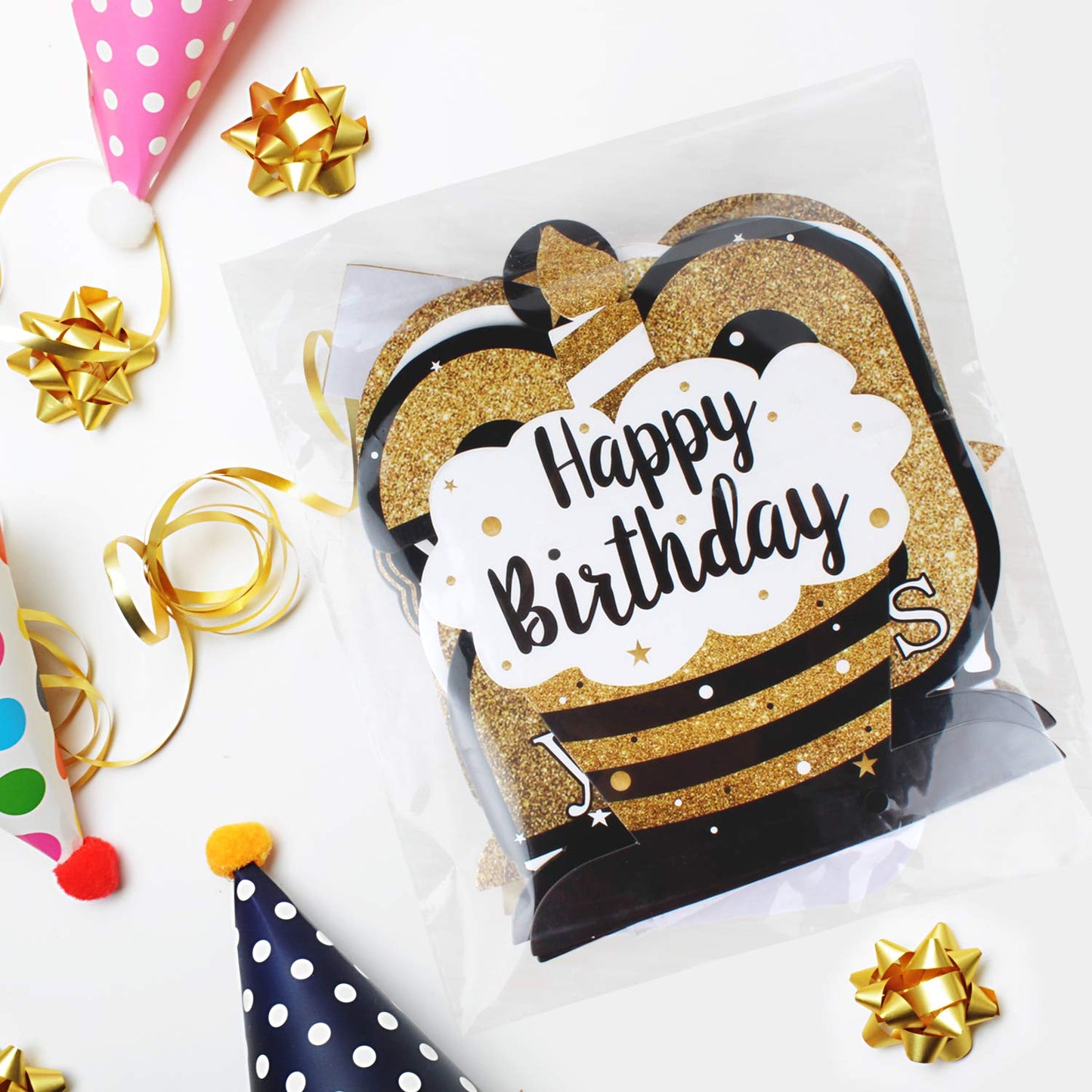 LINGTEER Happy 91st Birthday Table Honeycomb Centerpieces Cheers to 91st Birthday 91 Years Old Party Table Decorations Gift Sign.