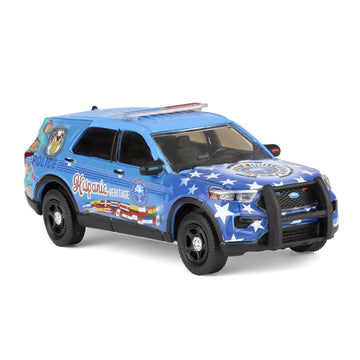 Greenlight 1/64 2022 Ford Police Interceptor Utility, Miami Police Department Hispanic Heritage Deco, Hobby Exclusive GLT30554