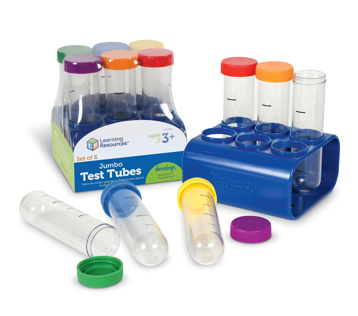 Learning Resources Primary Science Jumbo Test Tubes with Stand