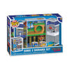 Funko Pop! Bitty Boxes: Sonic the Hedgehog - Sonic 2 Diorama Set - Sonic with Emerald and Tails - Collectable Vinyl Figure - Gift Idea - Official