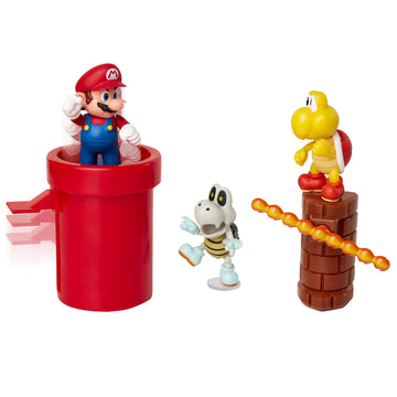 Nintendo Super Mario Dungeon 2.5” Figure Multipack Diorama Set with Accessories