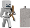 Mattel Minecraft Toys, Skeleton Action Figure with Accessory & Redstone Building Piece, 3.25-inch Scale Collectible Set Inspired by Video Game