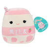 Squishmallows Original 8-Inch Amelie The Strawberry Milk - Official Jazwares Plush - Collectible Soft Squishy Food Stuffed Animal Toy - Gift for Kids