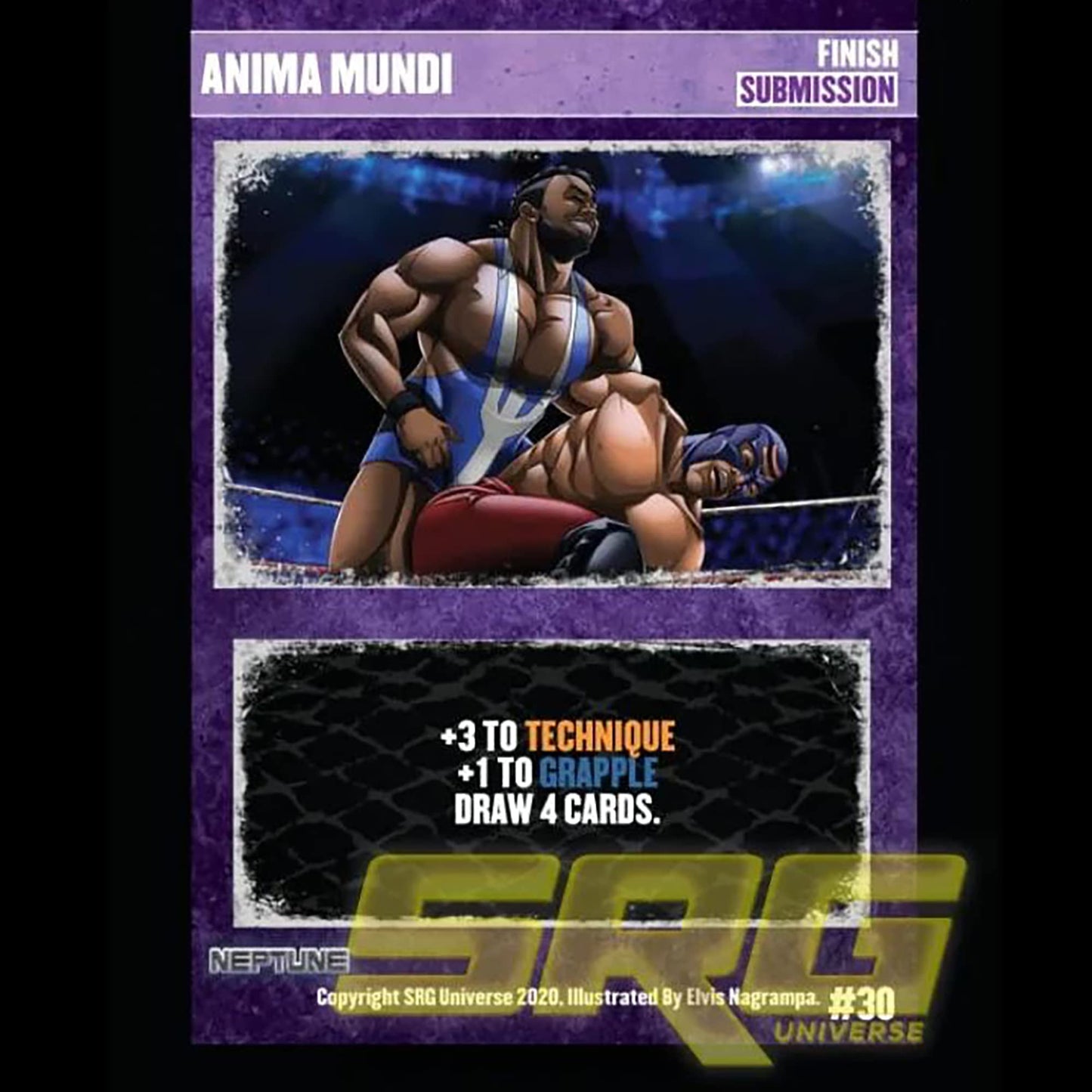 GTS Distribution Supershow Cosmic Crusader: Neptune - Wrestling Card and Dice Game. SRG Structure Deck. Ages 12+, 2-6 Players, 10 Min Game Play