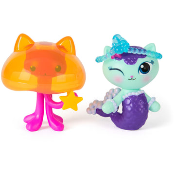 DREAMWORKS GABBY'S DOLLHOUSE: The Film - Merkatz & Kitty Jellyfish, Toy Figures with 2 Accessories, for Children from 3 Years