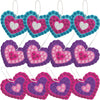 Glitter Mosaic Heart Ornament Craft Kit -12 - Crafts for Kids and Fun Home Activities
