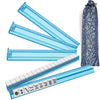 Gigeeei Mahjong Racks with Pushers and Bag - Set of 4 Clear Acrylic Tile Holders for American Mahjongg, Mahjong Accessories and Storage Bag
