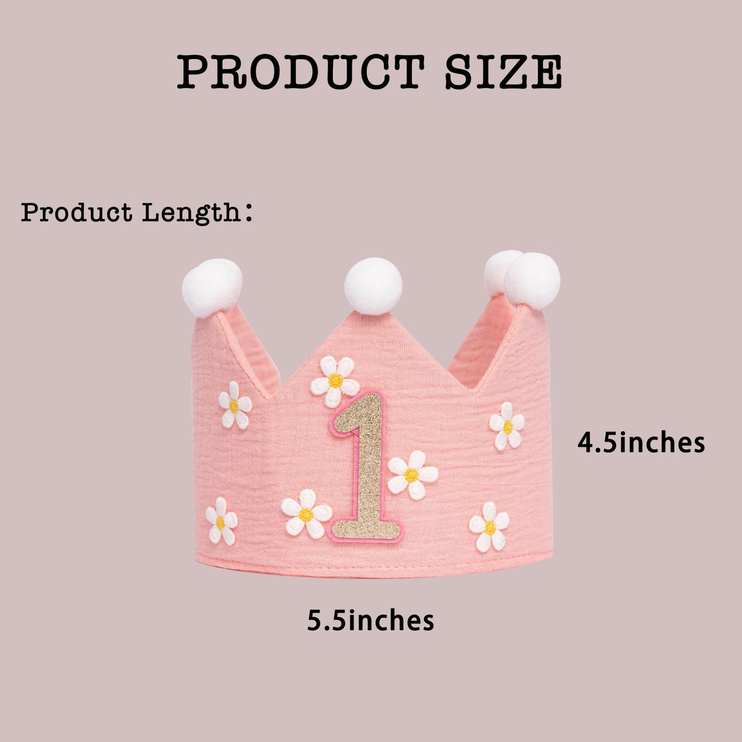 UDOTE Pink Daisy 1st Crown Hat
