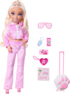 Barbie Dream Besties Weekend Getaway Malibu Doll and Accessories, Fashion Doll with Removable Fashions & 7 Travel Themed Toy Pieces