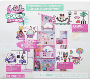 L.O.L. Surprise! OMG House of Surprises Beauty Booth Playset with Her Majesty Collectible Doll and 8 Surprises, Dollhouse Accessories, Holiday Toy,