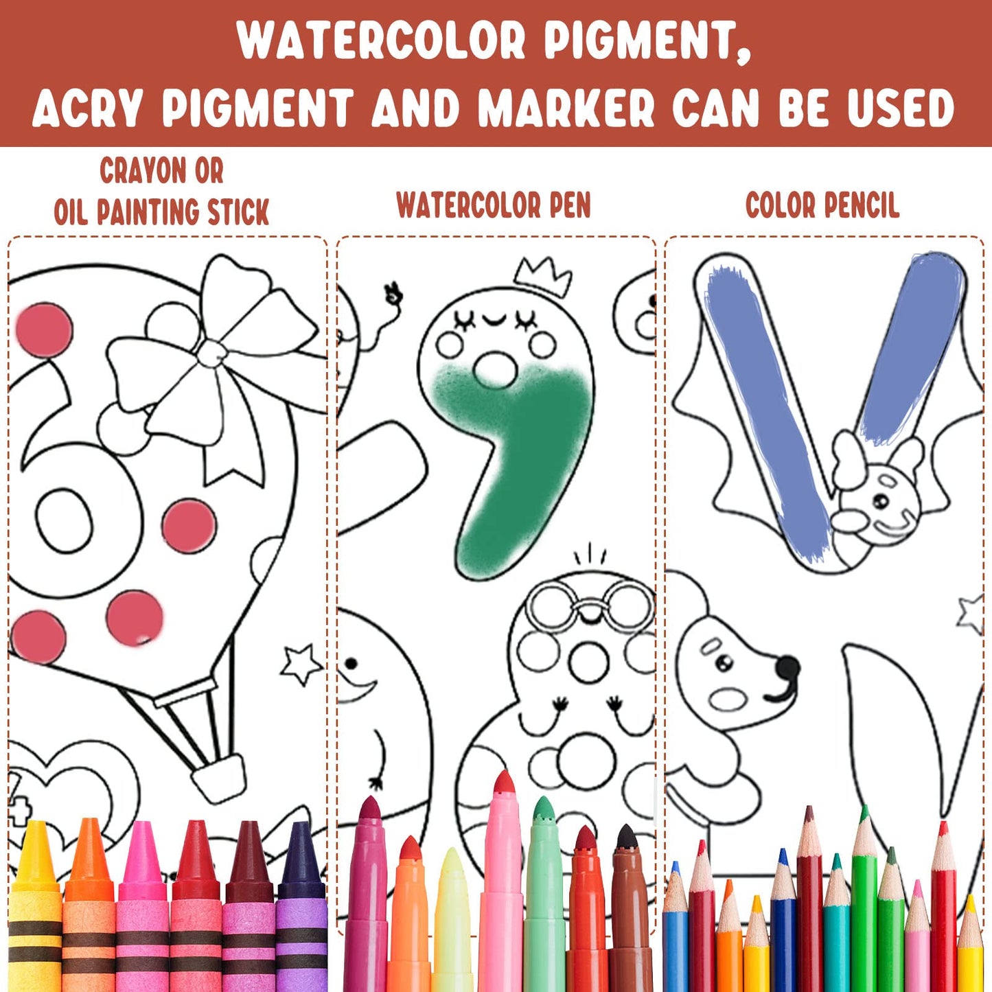Children's Drawing Roll, Coloring Paper Roll for Kids Gift,120 * 11.8 Inches DIY Painting Drawing Paper Roll, Sticky Drawing Paper Roll, Early