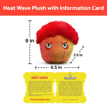 Thunderheads Heat Wave Plush, Nature-Inspired Educational Plushie with Fact Card, Soft Collectible & Sustainably-Made Weather Gift Stem Learning