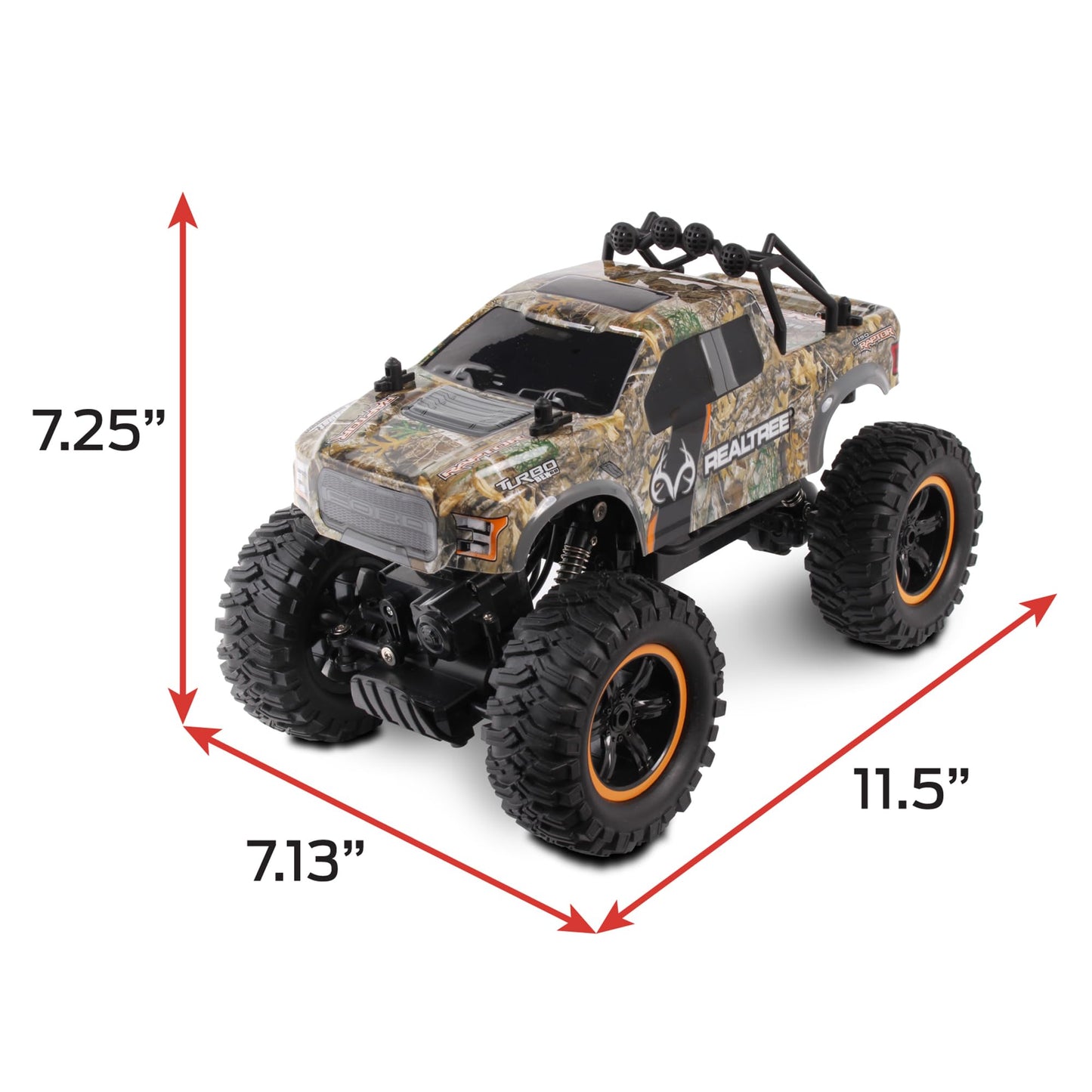 NKOK Realtree 4x4 Off Road Rock Crawler 2.4GHz 1/14 Scale R/C (RTR) Ford F-150 Raptor, Batteries and Charger Included, Rugged Body is Ready to Climb