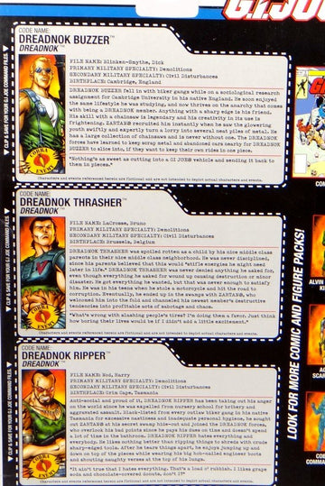 Gi Joe 3 Pack #75 Dreadnok Ripper , Thrasher , Buzzer