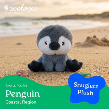 The Petting Zoo Penguin Stuffed Animal Plushie, Gifts for Kids, Snugletz Zoologee Plush Toy, 7 in
