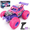 Meislane Remote Control Car, All Terrain RC Cars with Speed Switch RC Truck with LED Headlight and Rechargeable Batteries, 20KM/H Monster Truck Toys