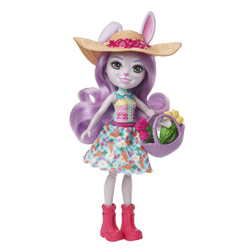Mattel Enchantimals City Tails Bunny Farms Market Toy Playset with Small Doll & 35+ Accessories, Becker Bunny Doll & Lop Bunny Figure