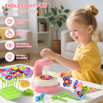 Arts Crafts For Kids Ages 4-8?5 6 7 8 9 10 year old Girl Birthday Gift Ideas,christmas stocking stuffers Creative Craft Diy Fabric Flower Bouquets