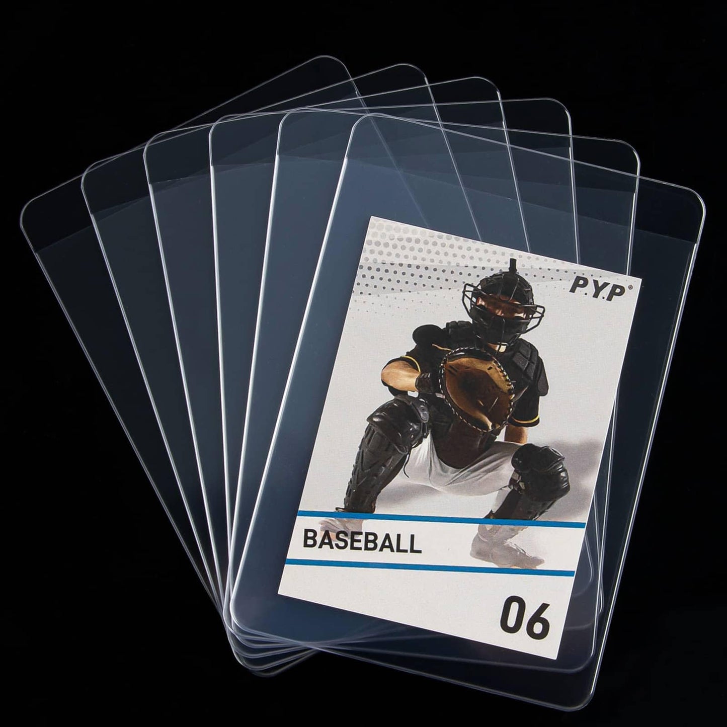 200ct Semi Rigid Card Holders - Card Sleeves for Trading Card with 1/2" Lip Sleeves Fit Standard Grading Cards Baseball Cards for Graded Card