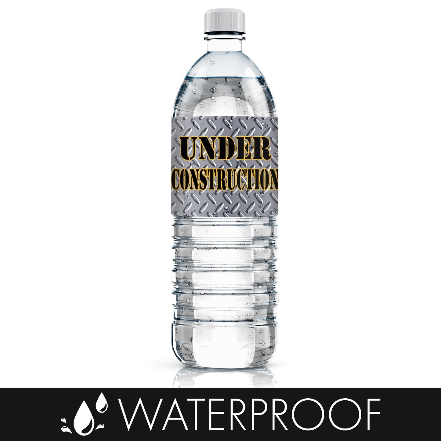 Under Construction Party Water Bottle Labels, Construction Birthday Decorations - 20 Stickers