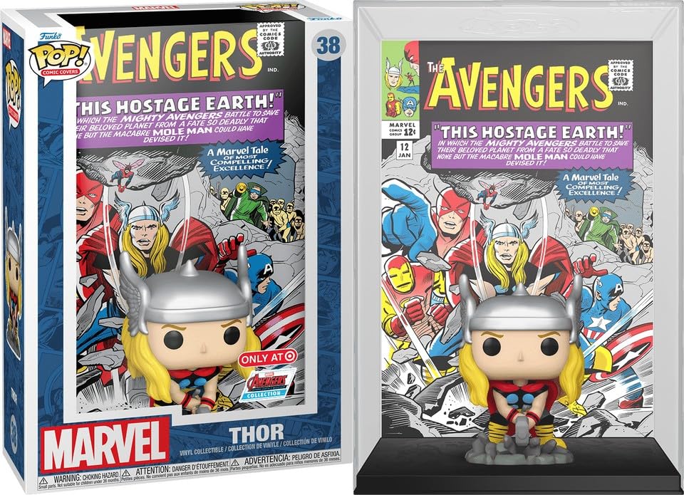 Funko Pop Comic Cover! Marvel: Avengers - Thor (Exc) Collectable Vinyl Figure - Gift Idea - Official Merchandise - Toys for Kids & Adults - Model