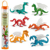 Safari Ltd Dragons Designer TOOB - 6 Mini Figurines Including Forest, Ice, Midnight Moon, Mountain, Cloud and Chinese Horned Dragon - Toy Figures