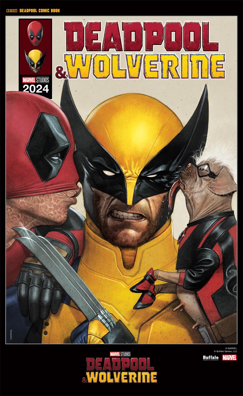 Buffalo Games - Marvel - Deadpool Comic Book - 500 Piece Jigsaw Puzzle for Adults -Challenging Puzzle Perfect for Game Nights - Finished Size is 21.25