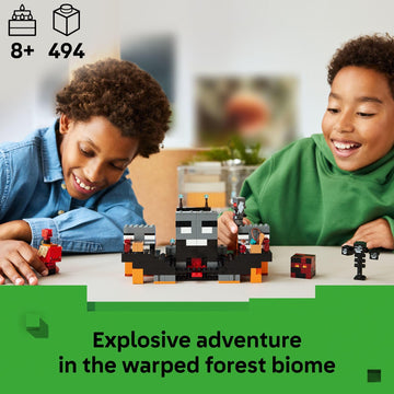 LEGO Minecraft Wither Battle Building & Pretend Play Toy for Boys & Girls - Video Game Playset & Toy Figures for Kids, Ages 8+ - W/Crimson Warrior